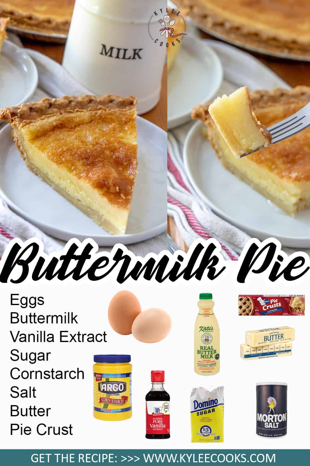 buttermilk pie pin with text overlay