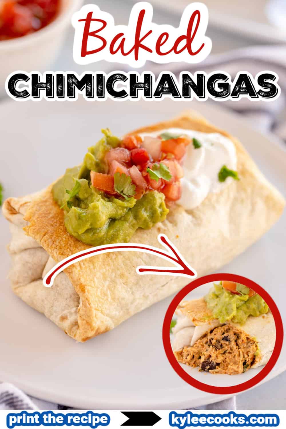 chimichangas on a white plate.