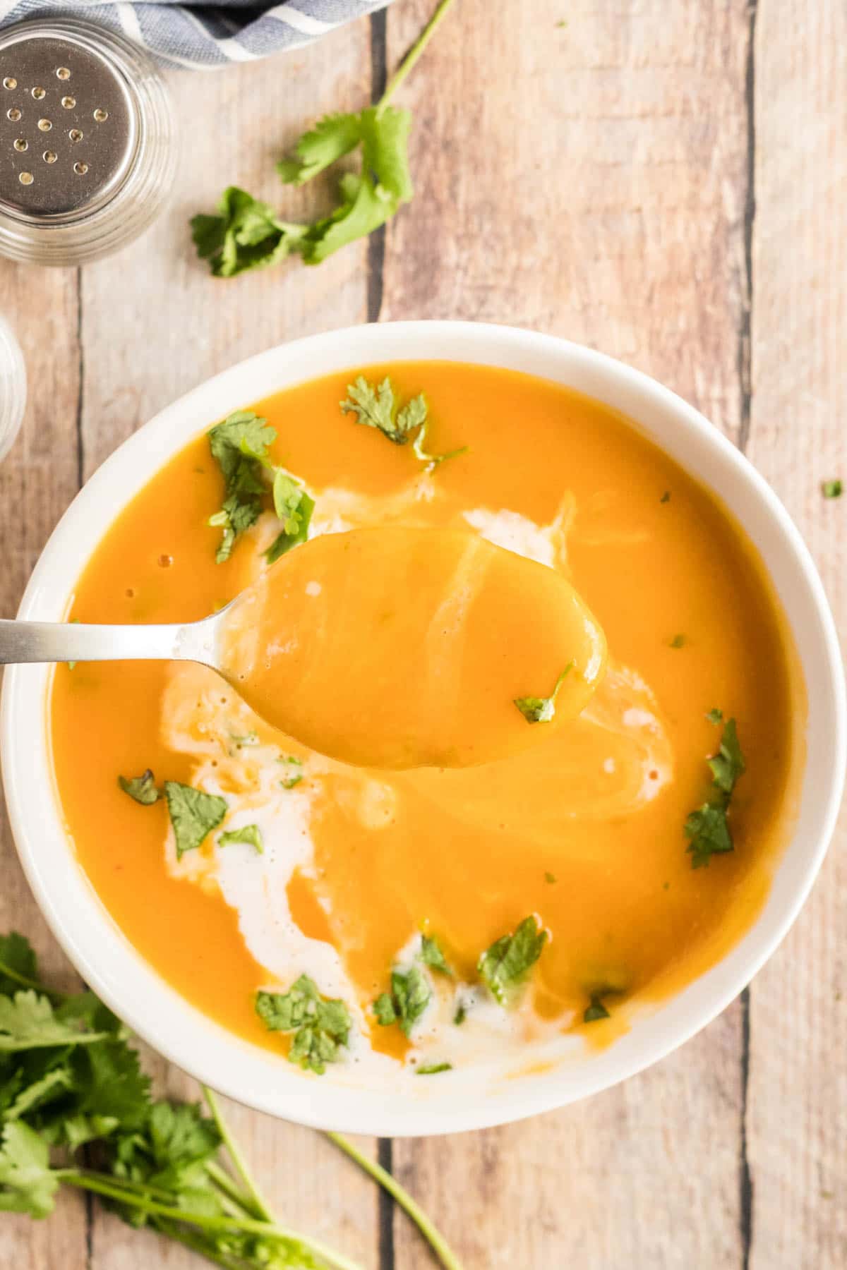 spoonful of butternut squash soup