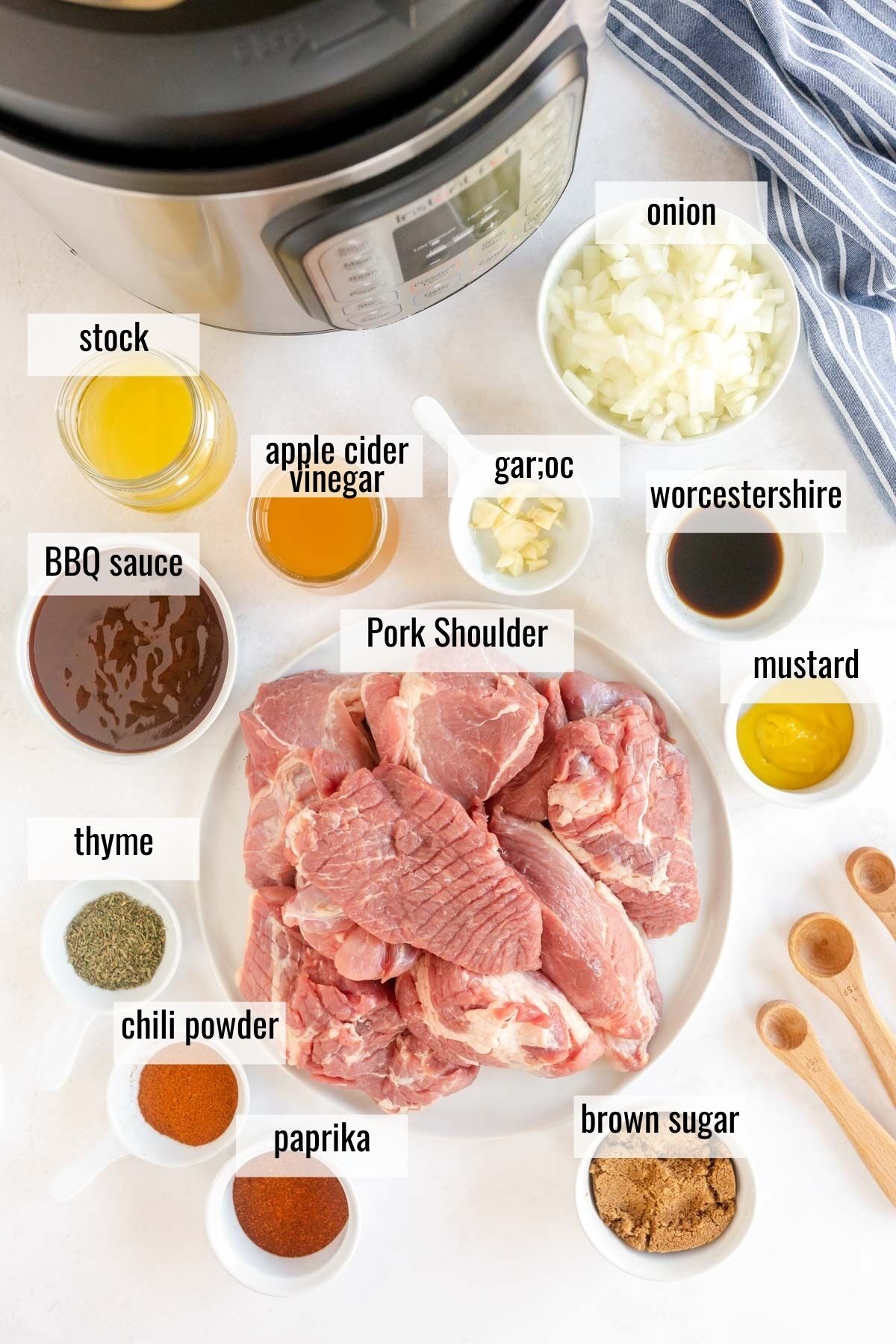 ingredients laid out and labeled