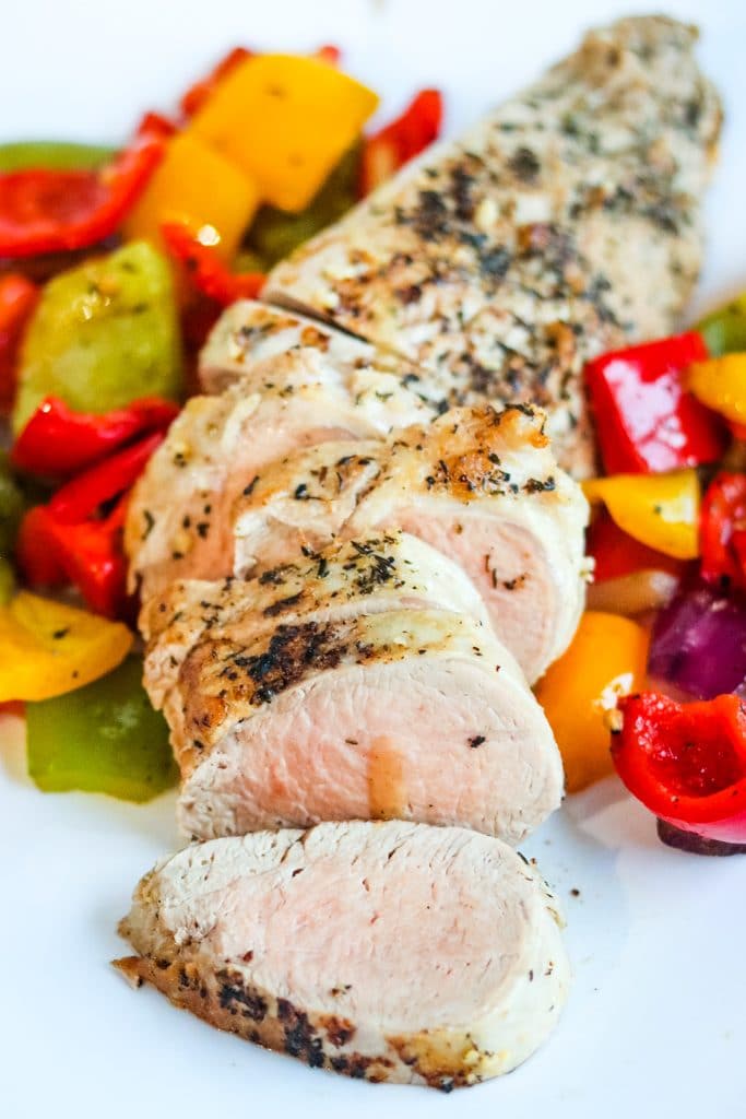 Pan Roasted Pork Tenderloin - pin with graphics