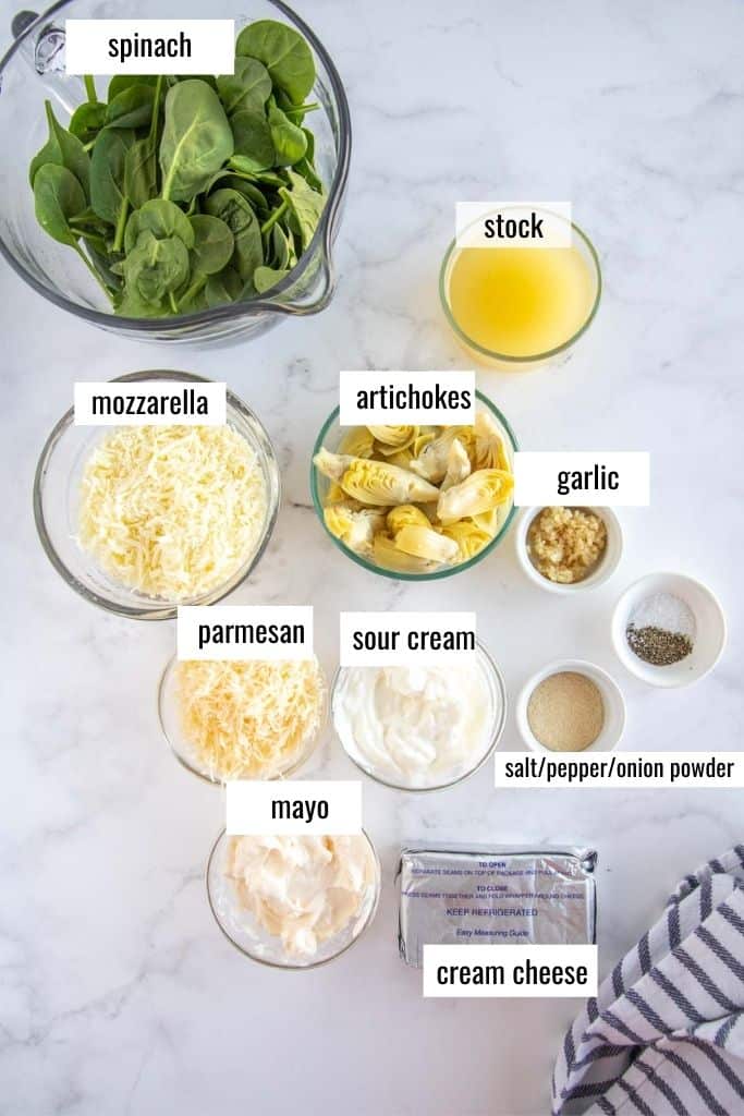 ingredients laid out and labeled