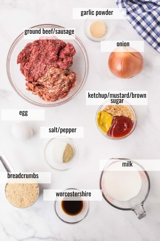 the ingredients that go in meatloaf